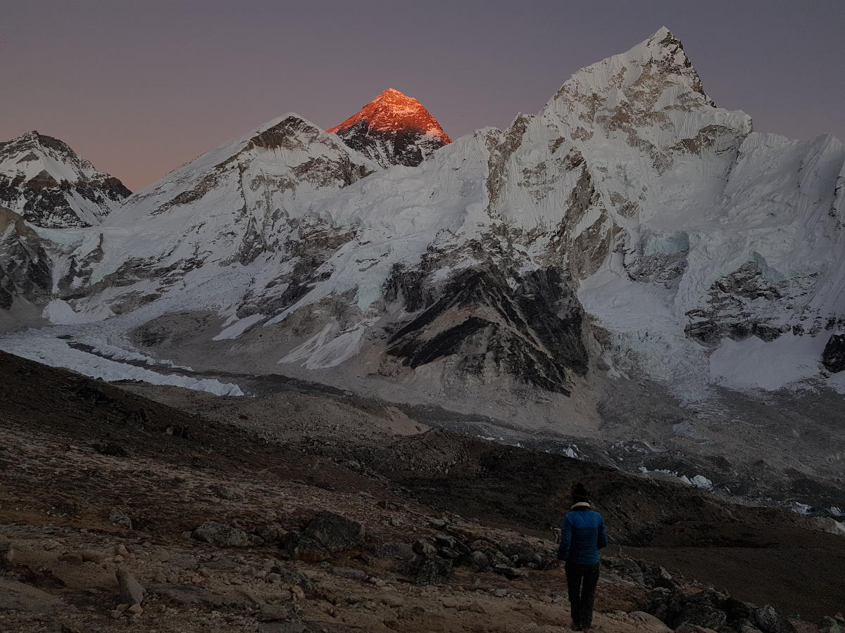 vue Everest couché soleil